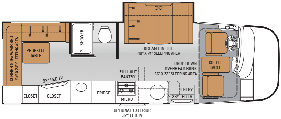 2015 Thor Vegas 25.1 Floor Plan