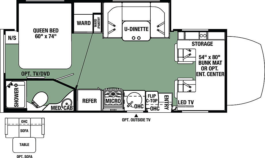 2017 Forest River Forester MBS 2401W Floor Plan