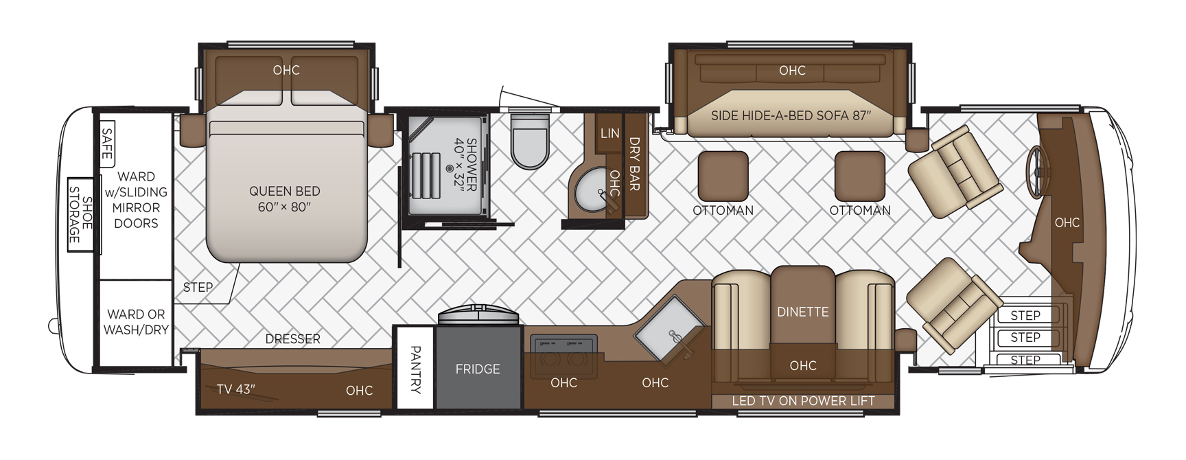 2020 Newmar New Aire 3343 Floor Plan