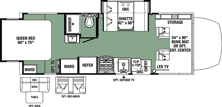 2017 Forest River Forester MBS 2401R Floor Plan