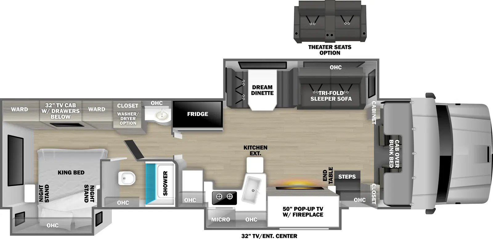 2026 Dynamax Dynaquest XL 3801TS w/Xplorer Pkg Floor Plan