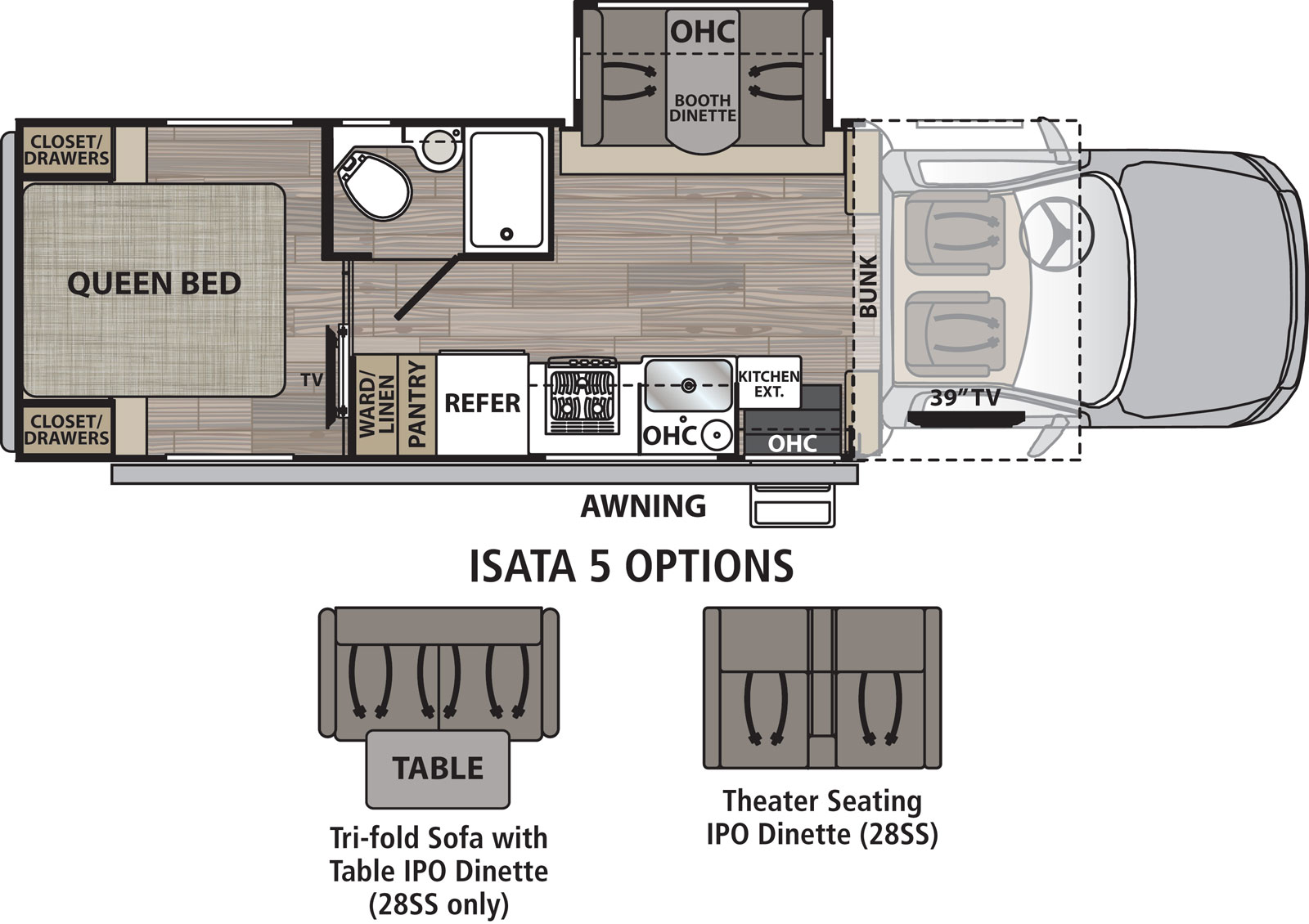 2021 Dynamax Isata 5 28SS (4x4) Floor Plan