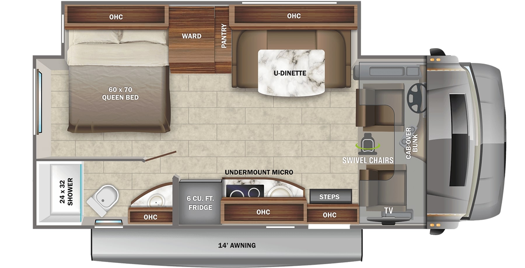 2022 Jayco Melbourne 24LP Floor Plan