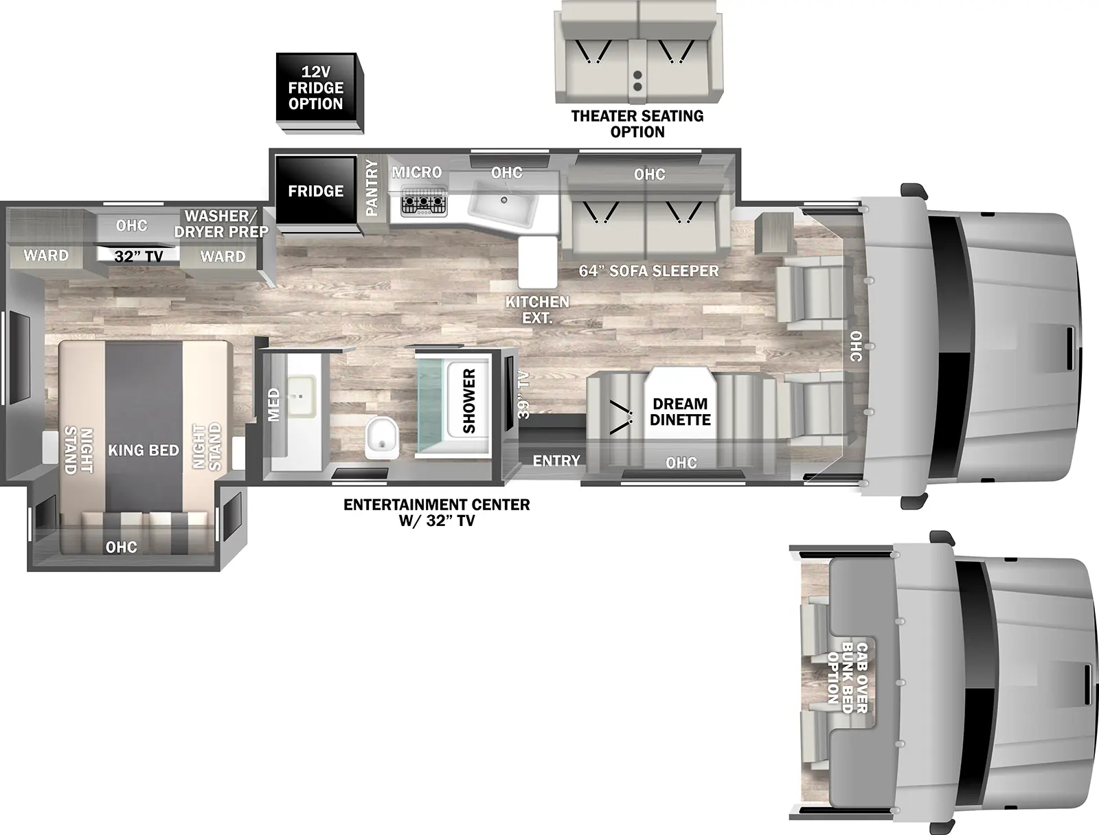 2026 Europa Dynamax 32KD with Xplorer Package Floor Plan