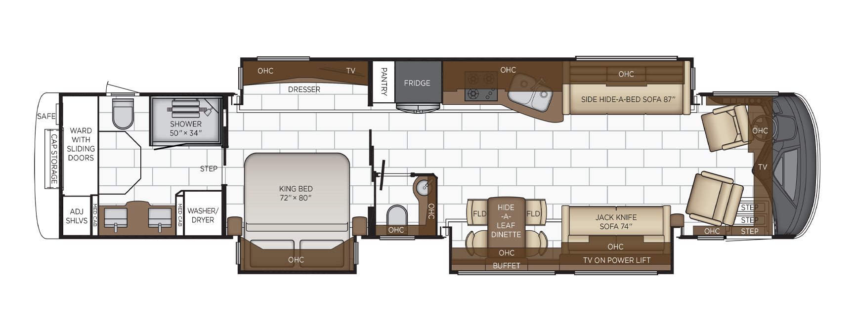 2022 Newmar London Aire 4533 Floor Plan