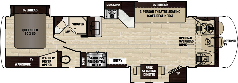 2019 Forest River Georgetown XL 378XL Floor Plan