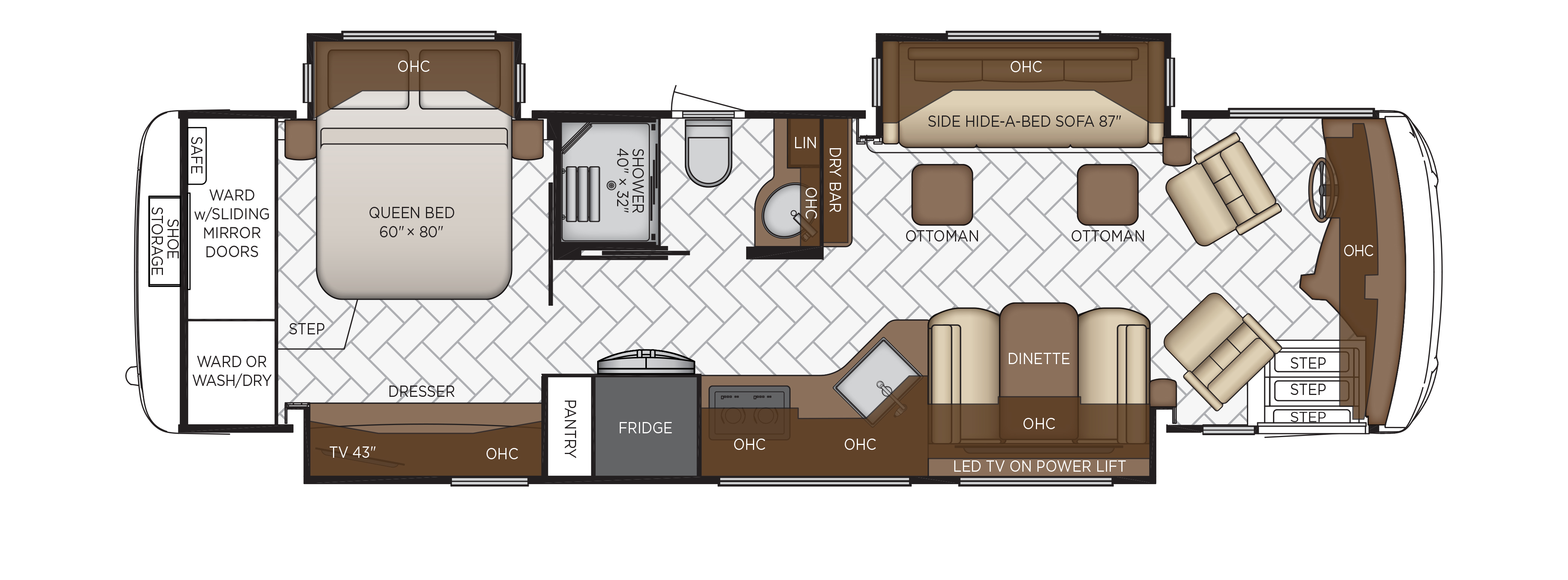 2020 Newmar New Aire 3343 Floor Plan