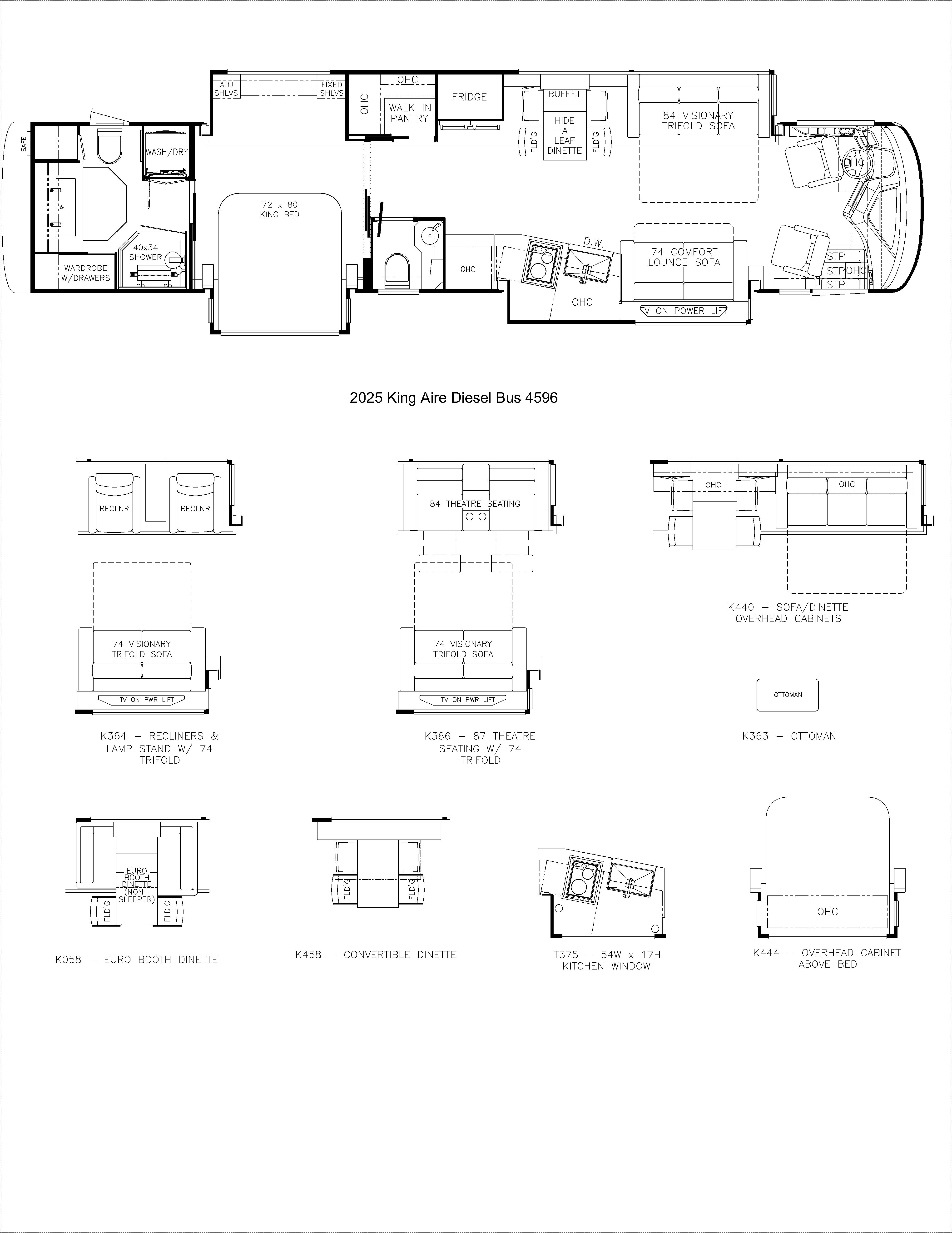2025 Newmar King Aire 4596 Floor Plan