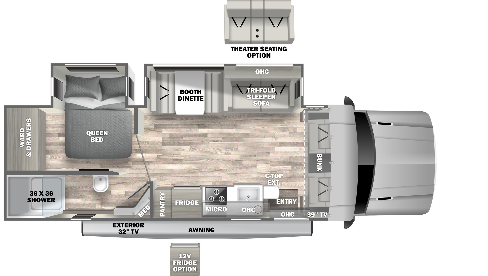2024 Dynamax Isata 5 4x4 30FW with Xplorer Package Floor Plan