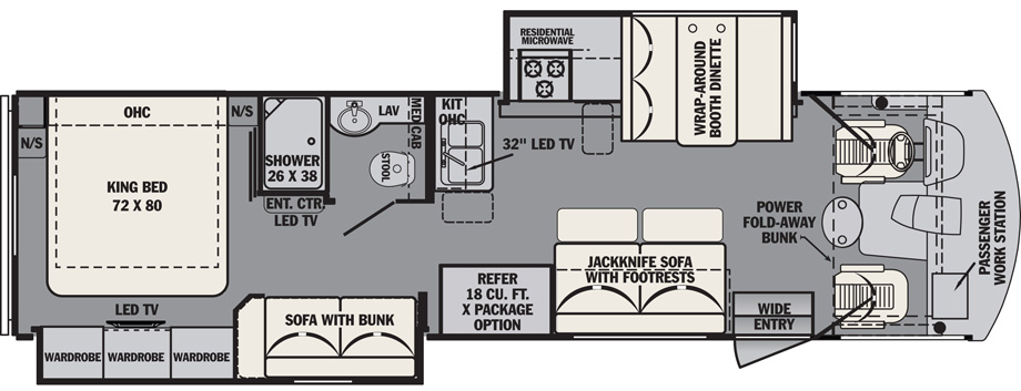 2019 Forest River FR3 32DS Floor Plan
