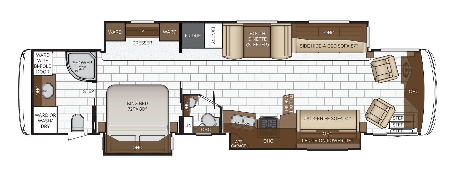 2022 Newmar Ventana 4037 Floor Plan