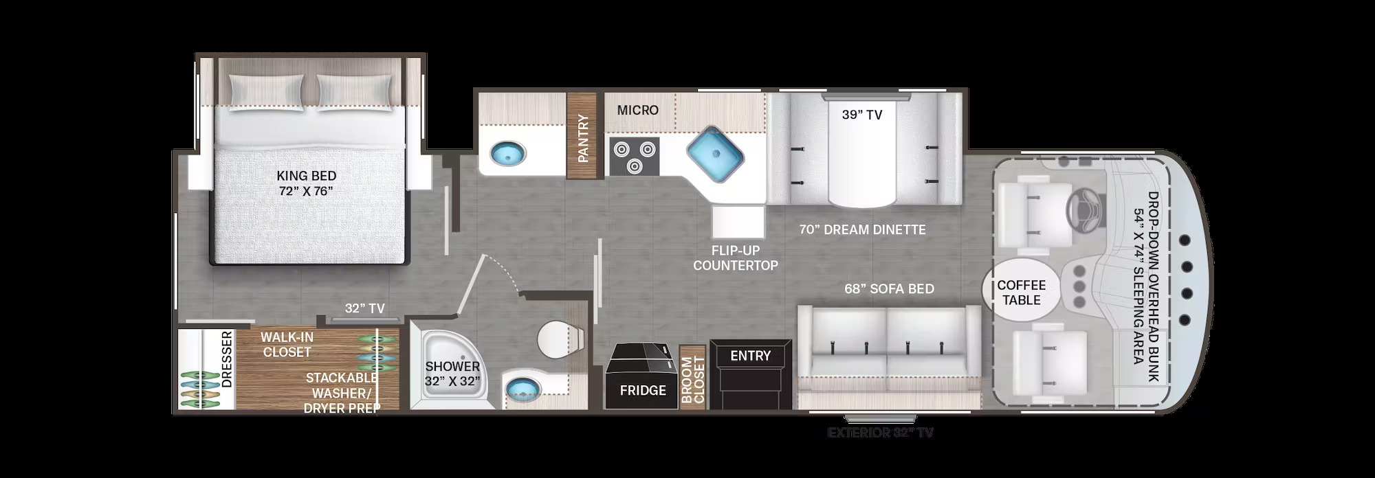 2023 Thor Windsport 31C Floor Plan