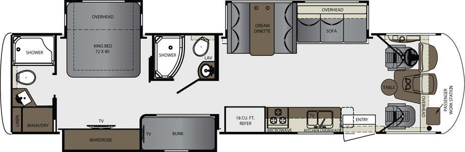 2019 Forest River Georgetown GT5 36B5 Floor Plan