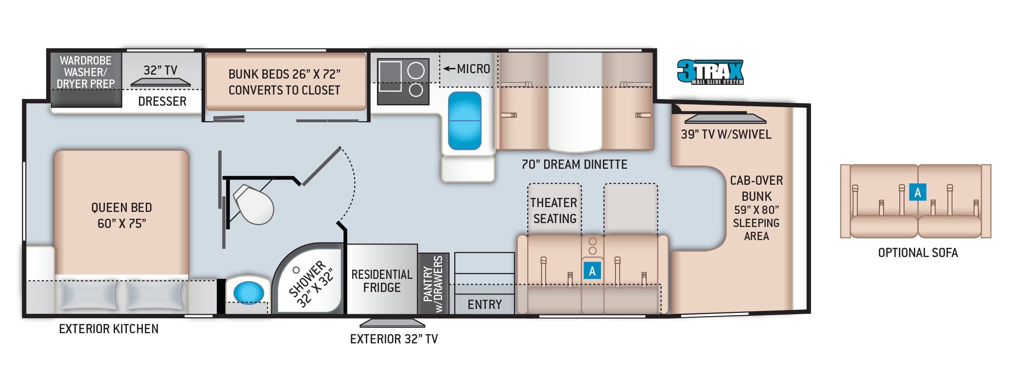 2021 Thor Omni 4x4 RB34 - Wilderness Edition Floor Plan