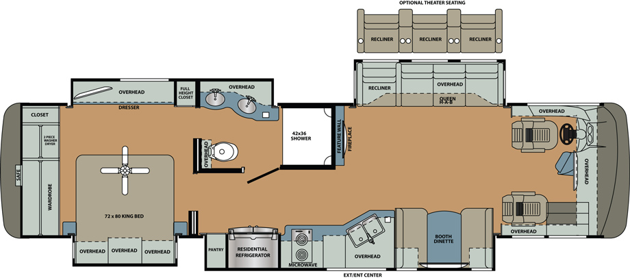 2019 Forest River Berkshire XL 37A Floor Plan