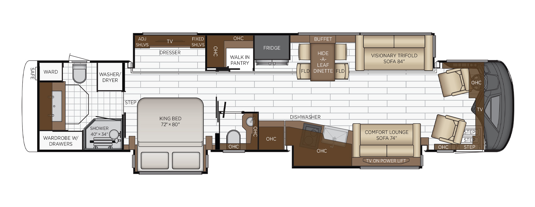 2024 Newmar King Aire 4596 Floor Plan