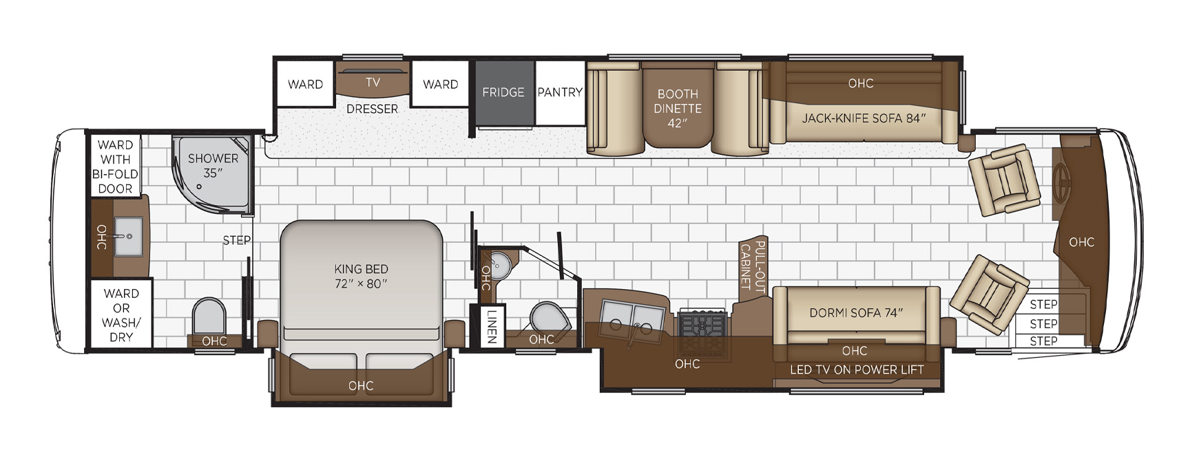 2021 Newmar Kountry Star 4037 Floor Plan