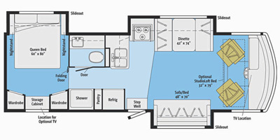 2016 Winnebago Vista LX 30T Floor Plan