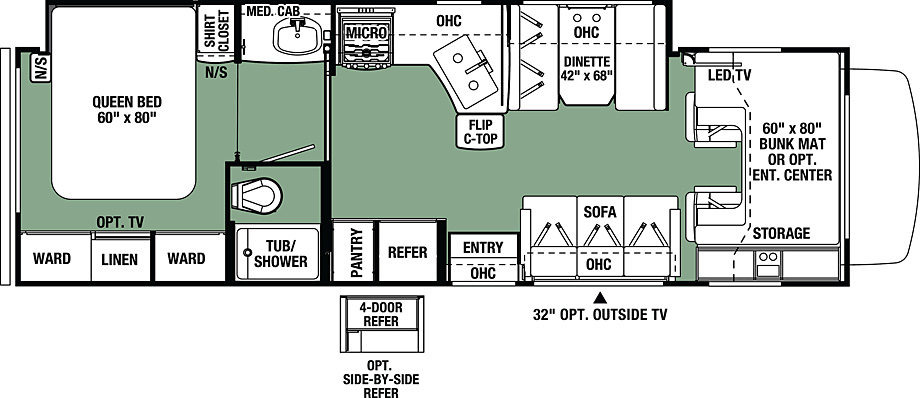 2018 Forest River Forester 3051S Floor Plan