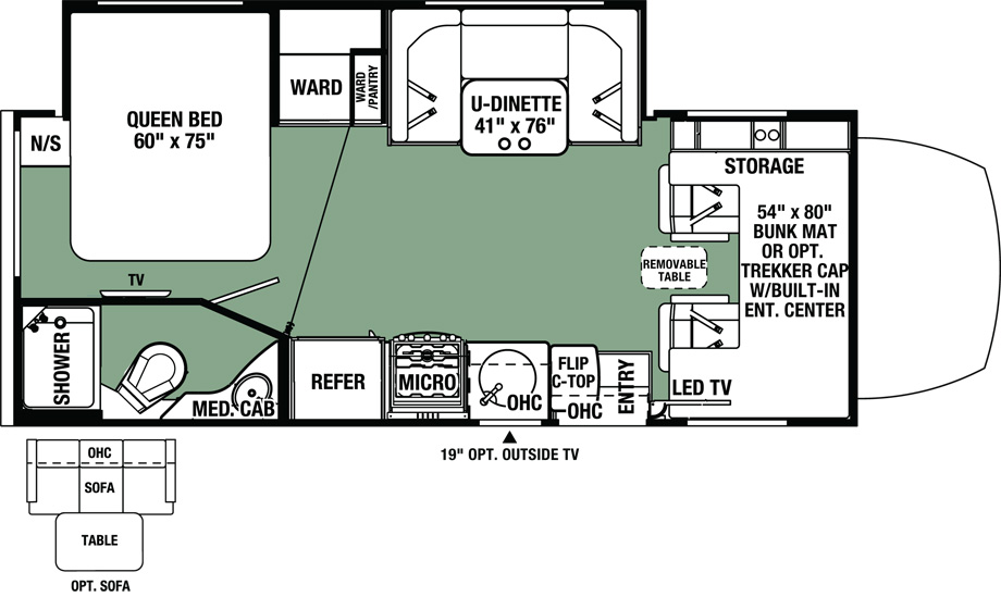 2020 Forest River Forester MBS 2401W Floor Plan