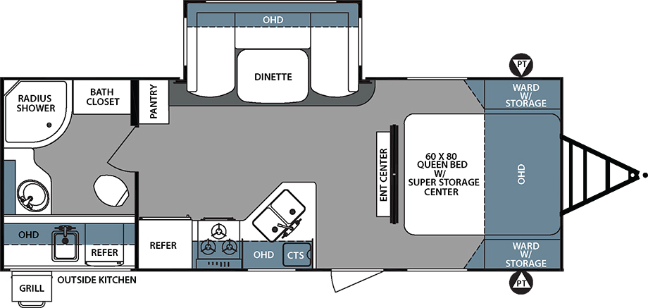 2018 Forest River Surveyor 243RBS Floor Plan