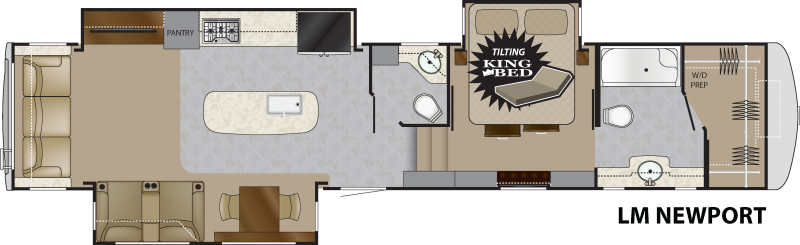 2018 Heartland Landmark 365 Newport Floor Plan