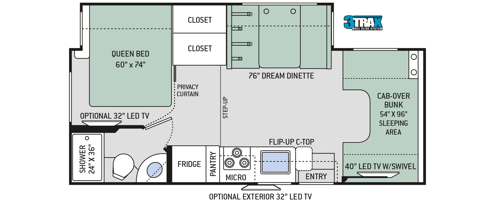 2018 Thor Chateau 24F Floor Plan