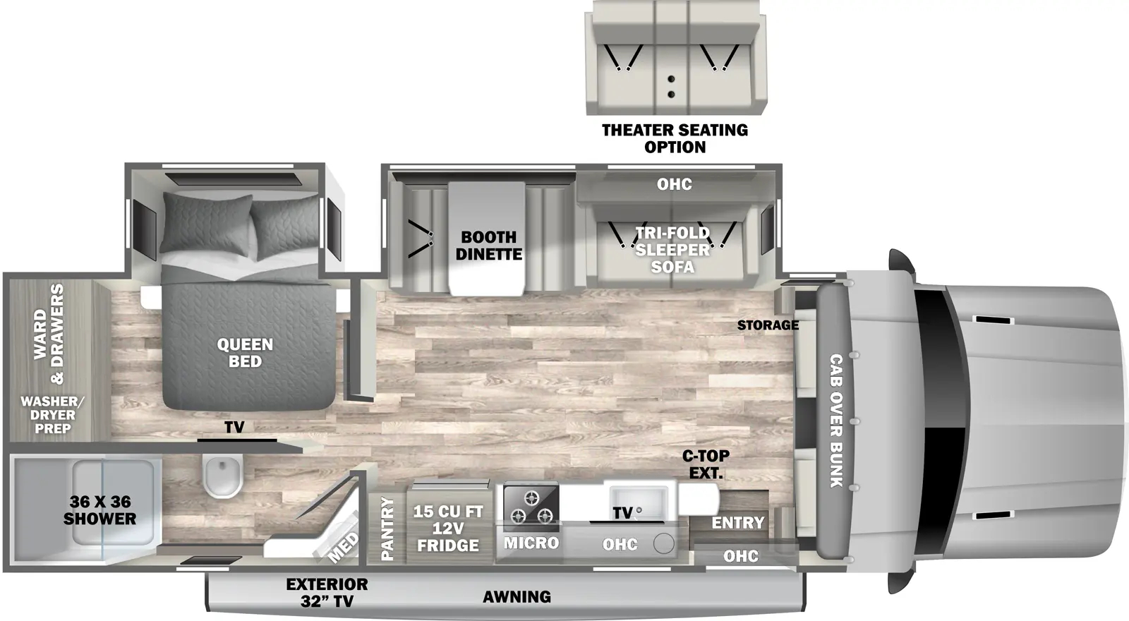 2026 Dynamax Isata 6 4x4 30FW with Xplorer Package Floor Plan