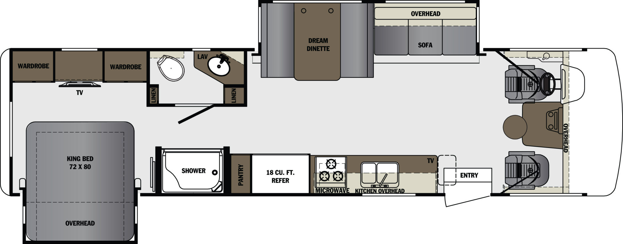 2017 Forest River Georgetown GT5 31R5 Floor Plan