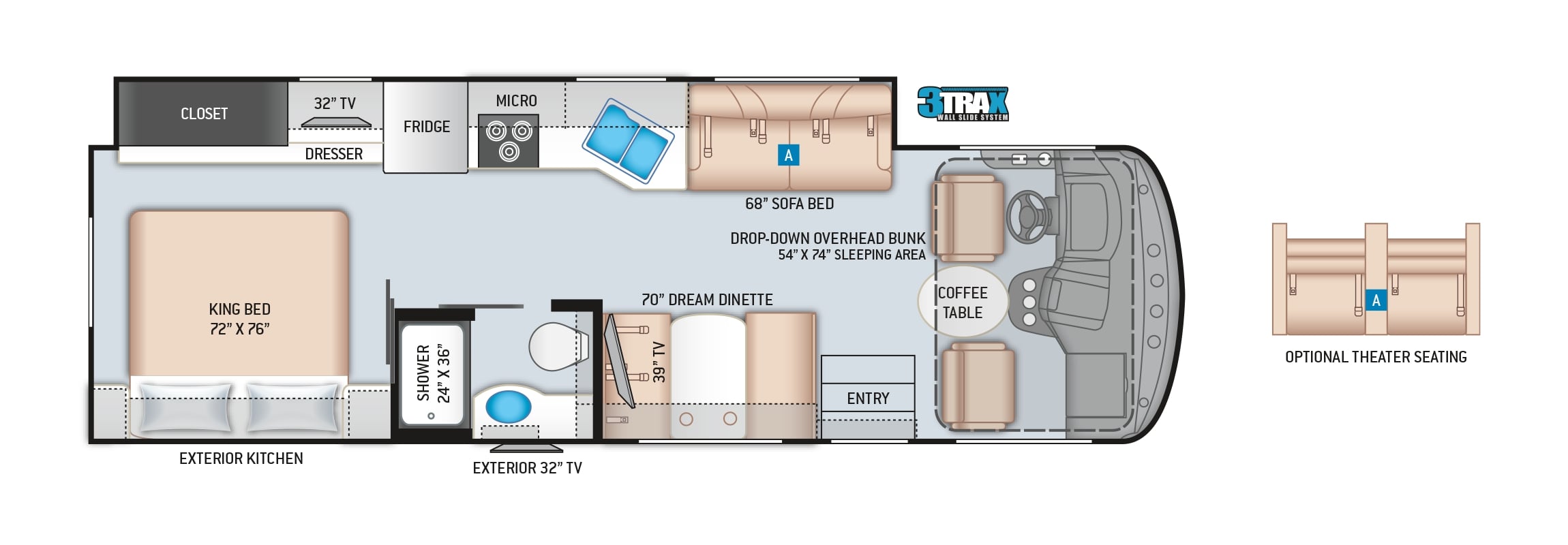 2021 Thor Windsport 29M Floor Plan